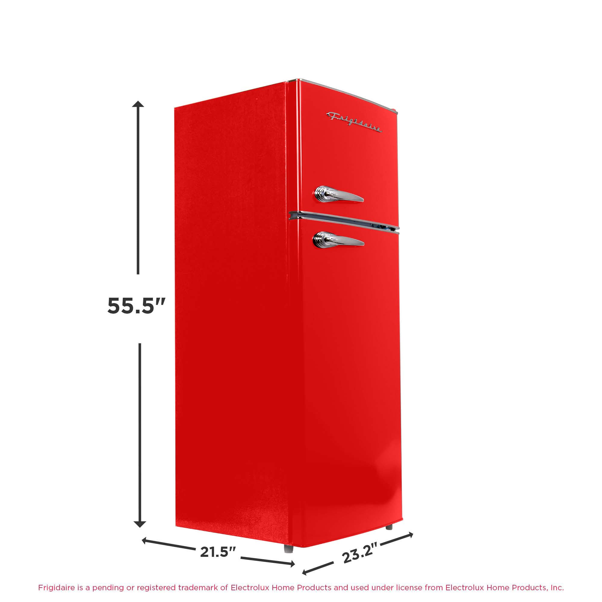 Frigidaire Efr786 Retro Apartment Size Refrigerator With Top Freezer - 2 Door Fridge With 7.5 Cu Ft Of Storage Capacity, Adjustable Spill-Proof Shelves, Door & Crisper Bins, Red on Fridge.com - View 5