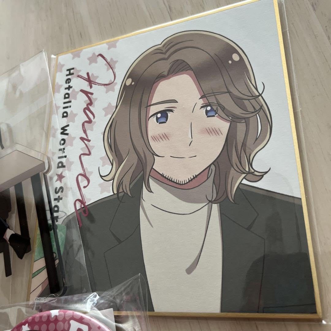 ヘタリア　フランス　アクスタ　色紙　原作 Amazon.co.jp: ヘタリア フランスセット 色紙 アクスタ 缶バッジ