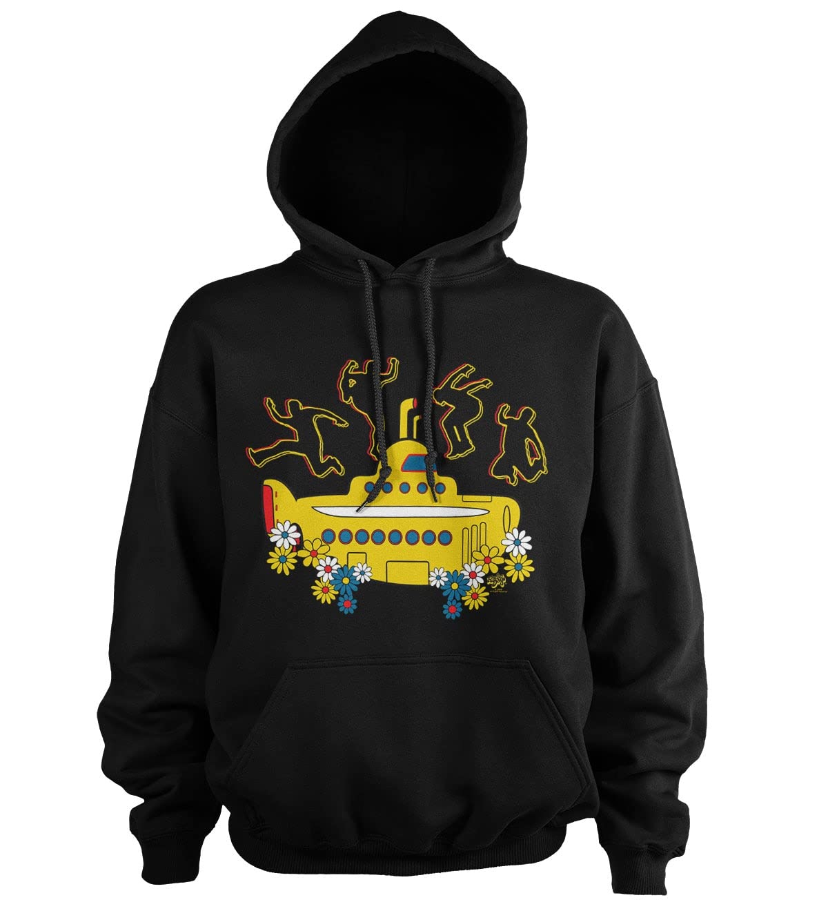 The Beatles Officially Licensed Yellow Submarine Hoodie (Black), Medium