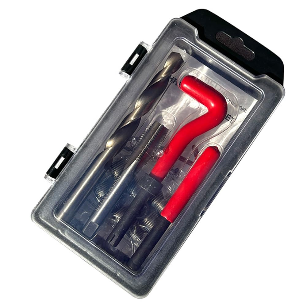 Jnchdghwa As Shown Thread Repair Kit M12x1.75mm, Metric Thread Repair Insert, Rethreading Inserts Tool For Damaged Thread Repairing 15Pcs