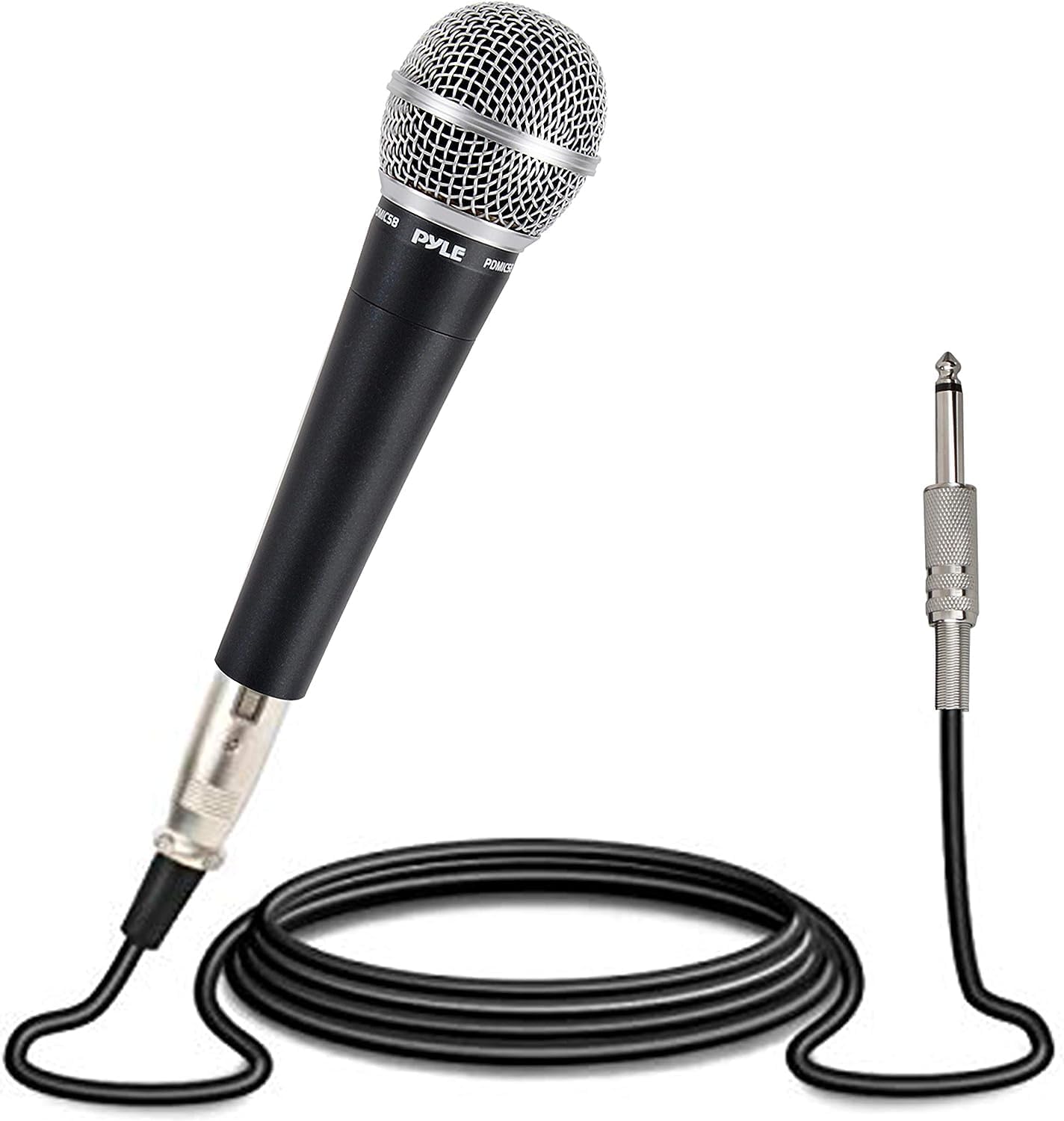 Microphone, Dynamic Cardioid, XLR Cable Included, Unidirectional, Rugged Construction, Built-in Pop Filter, Perfect for Stage & Studio, High Gain, Ultra-Wide Frequency Response, 15ft Cable