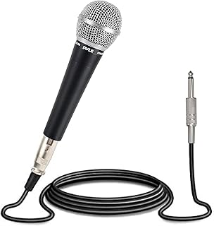 Pyle Microphone, Dynamic Cardioid, XLR Cable Included, Unidirectional, Rugged Construction, Built-in Pop Filter, Perfect for Stage & Studio, High Gain, Ultra-Wide Frequency Response, 15ft Cable