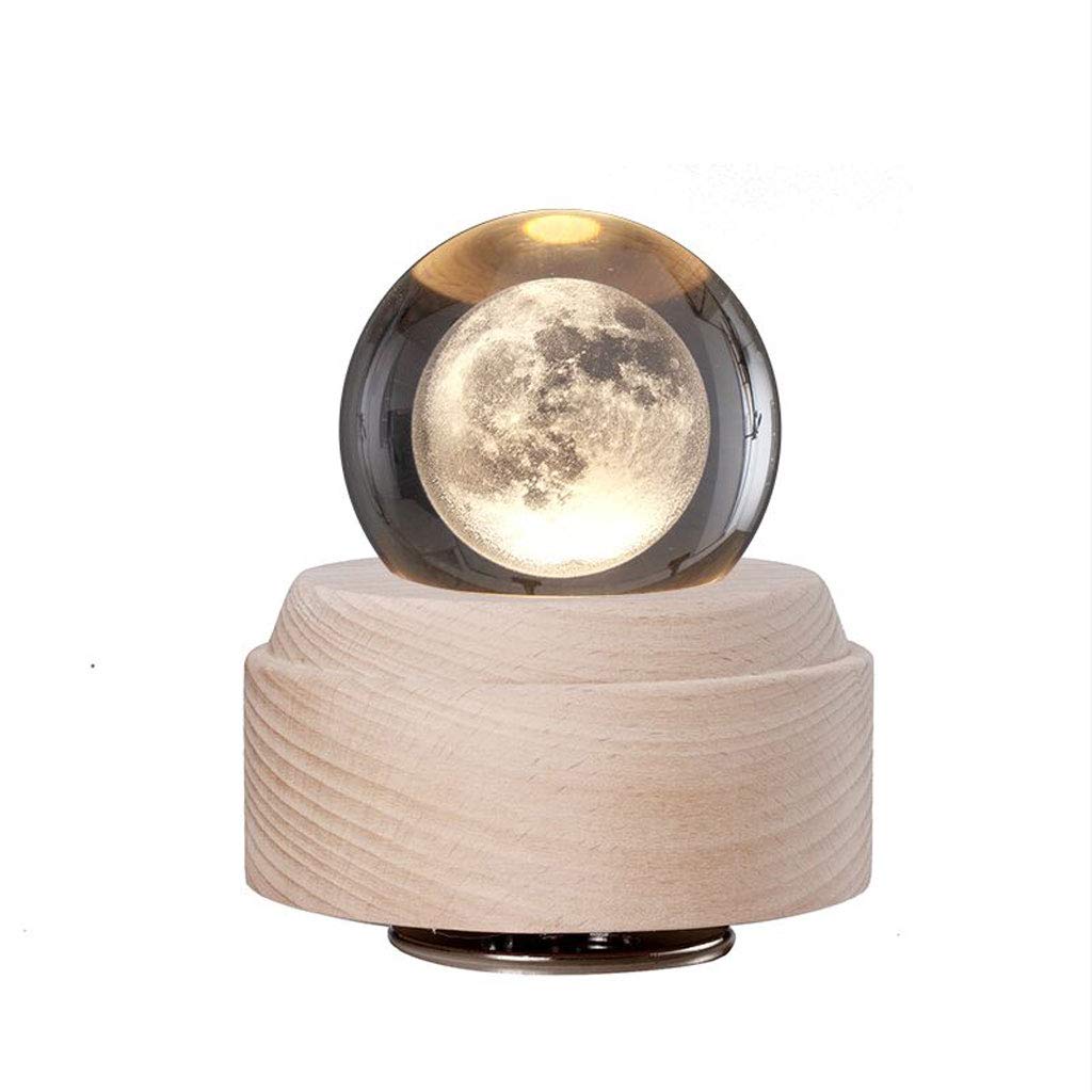 djGcdw-sQhdjGcdw-sQh Moon crystal wooden music box music box birthday wedding new wedding gifts to send girlfriends newcomers (Size : H(Tori No Uta))