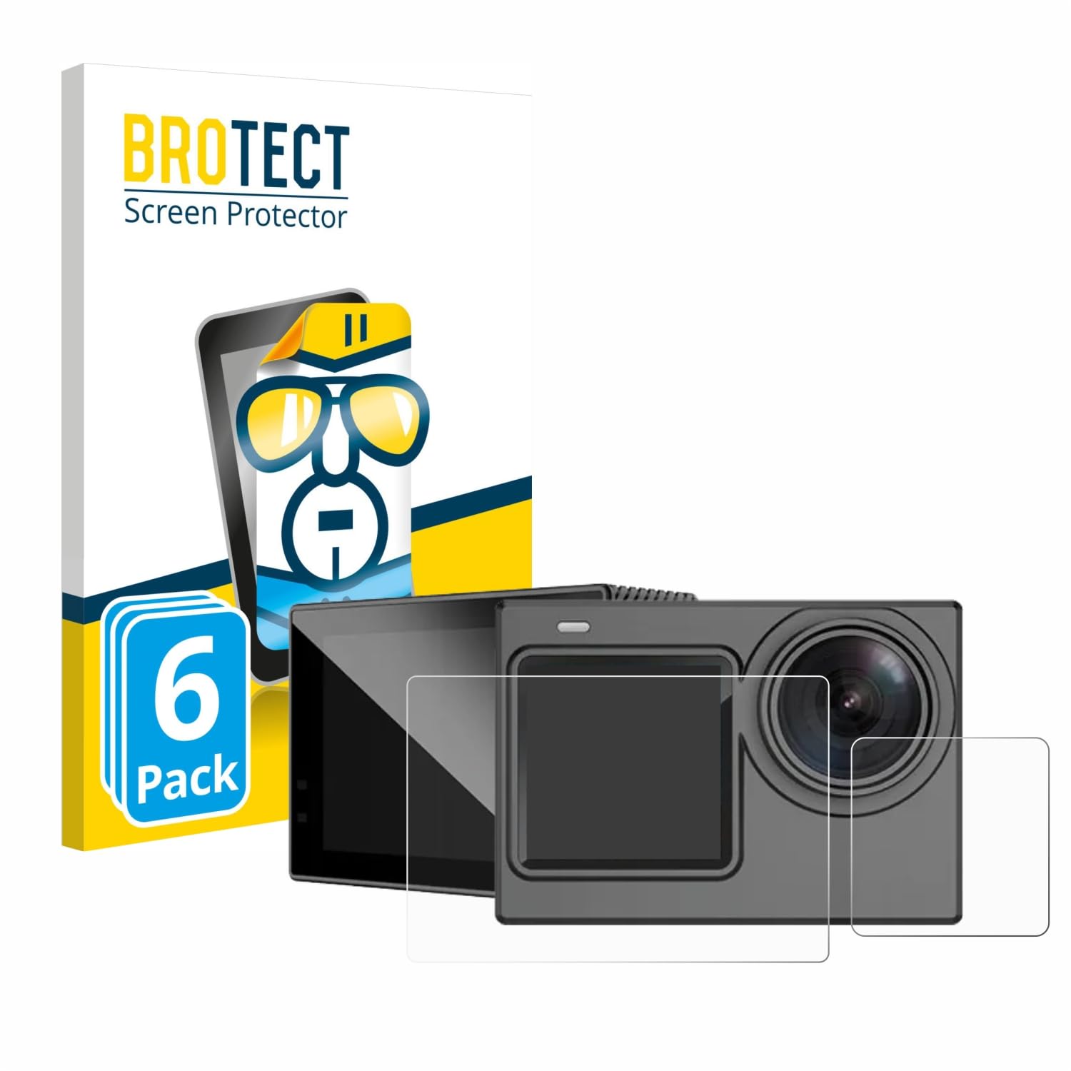 brotect 6-Pack Screen Protector for SJCAM SJ6 Pro Dual Screen - HD-Clear Protection Film