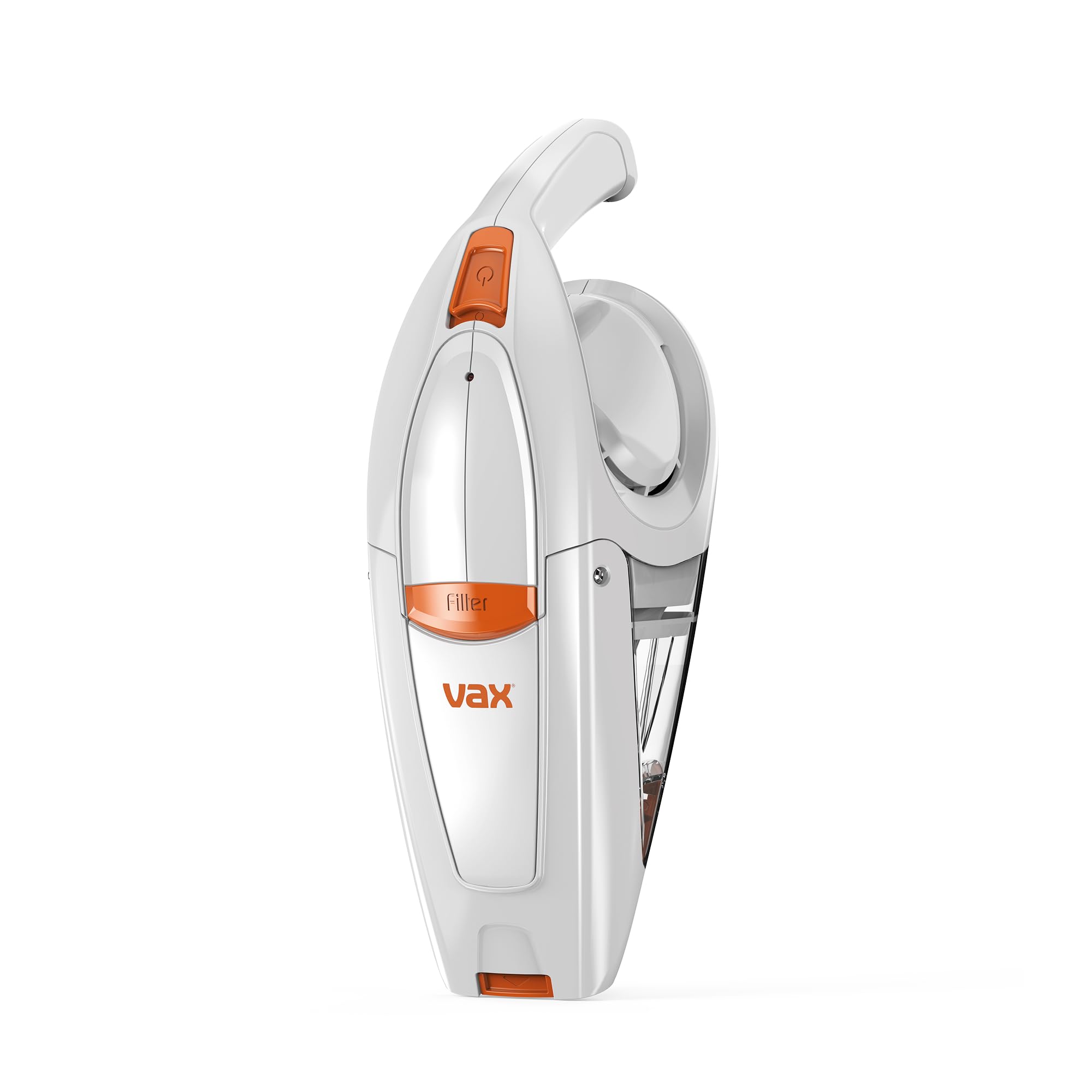 Vax Gator Cordless Handheld Vacuum Cleaner | Lightweight, Quick Cleaning | Built-in Crevice Tool - H85-GA-B10, 0.3 Litre, White and Orange