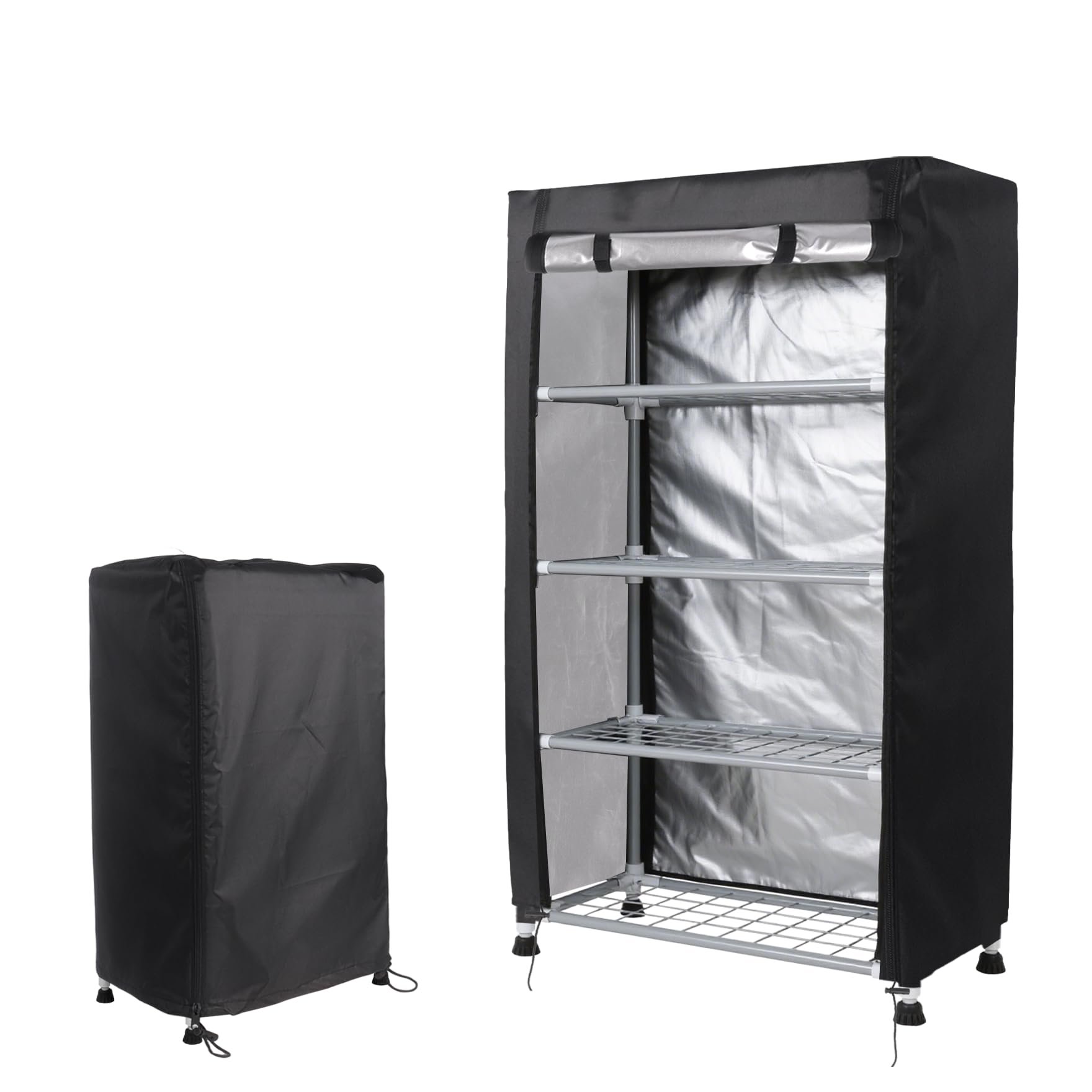 Klmnop Storage Shelf Cover Fits Racks, Waterproof/Dustproof Storage Shelving Unit Cover with Zipper, Wire Rack Covers for Home, Office, Garage 36" L X 14''W X 54''H