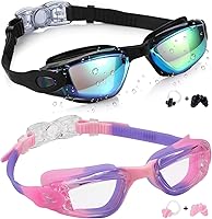 Vista 23 de Aegend - Gafas de natación de 2 unidades, gafas de natación para niños, niños y niñas de 3 a 14 años