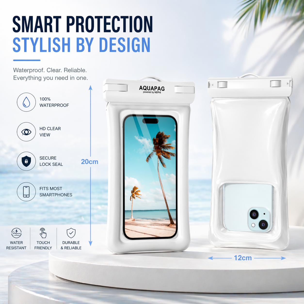 NEPHI Funda impermeable para teléfono