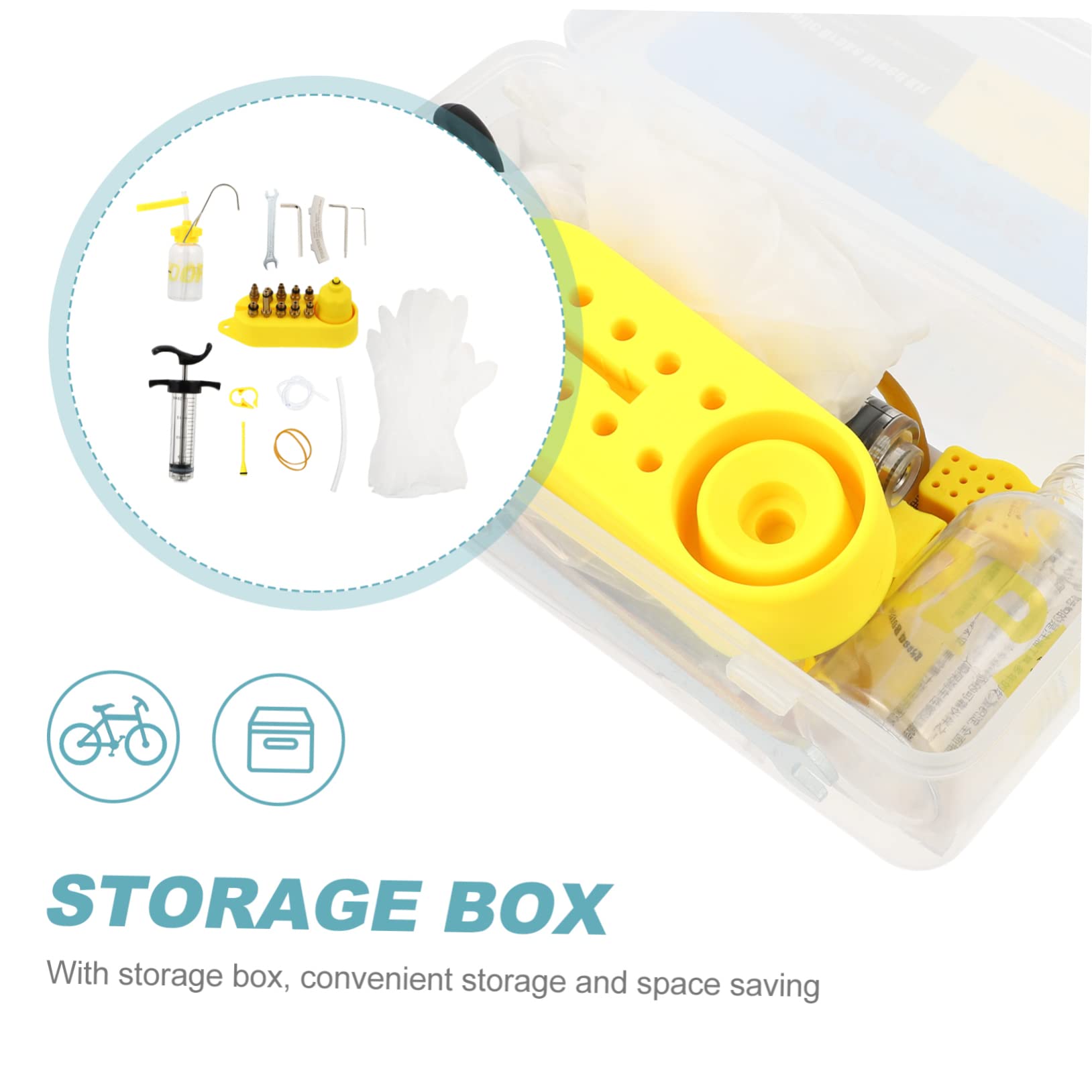 TOYANDONA 1 Set Kit Riparazione Freni Discali Idraulici per Bici Strumenti Oiling con Olio e Accessori Compatibili Manutenzione Facile per Ciclisti e Professionisti