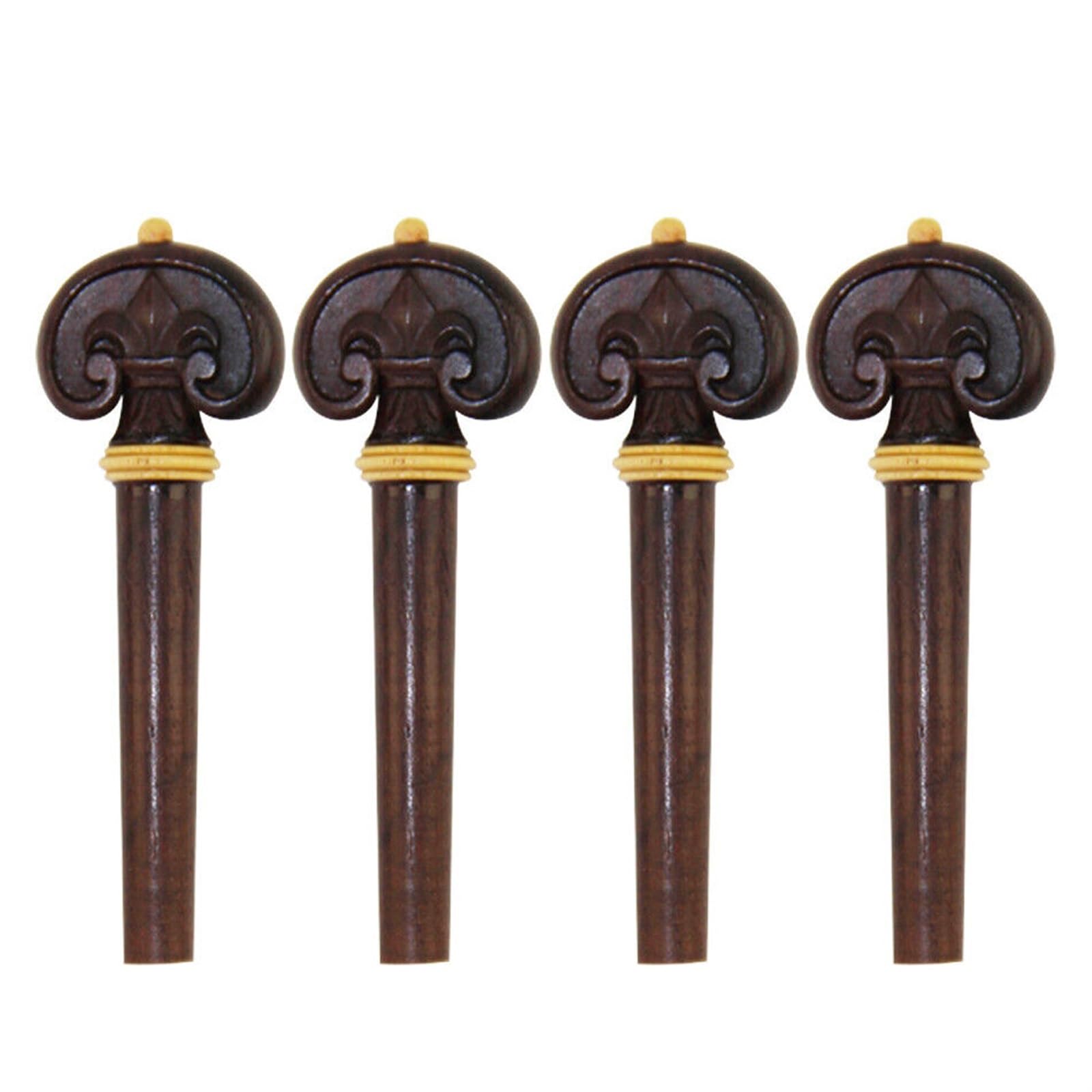 Piezas De Violín Accesorios Para Violín De Madera Tallada Con Cuerno Clavijas Juego De Cuerdas Mentonera Y Cordal Juego Completo Para Violín
