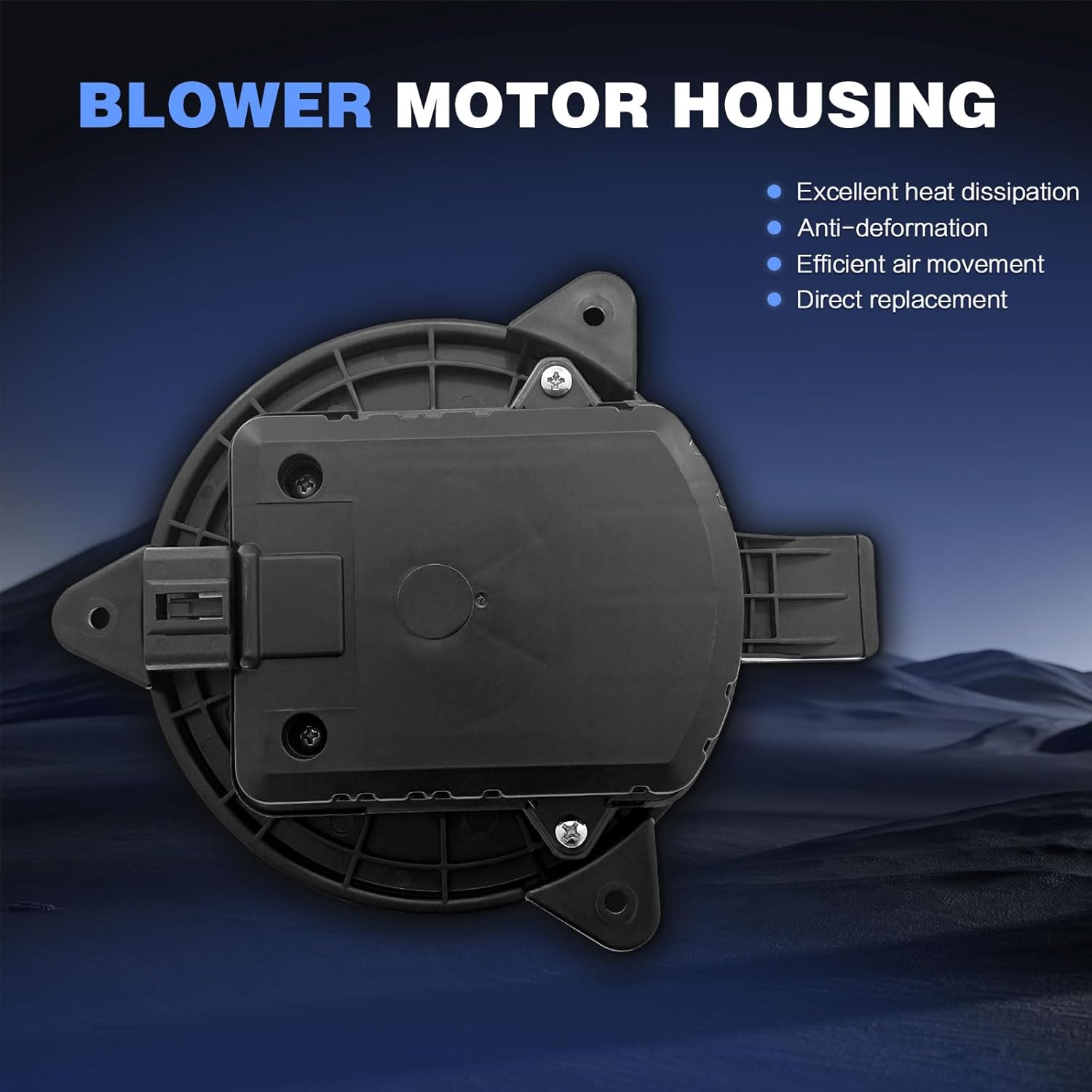 700356 HVAC Heater Blower Motor with Fan Cage Replacement for Jeep JL Series Wrangler 2018-2024, JT Series Gladiator 2020-2024, with Wheel, Front Side