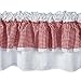 Produktbild Unimall 4448568 Scheibengardine Küchengardine Kurzstore B x H: 150 x 40 cm Shabby chic Rot- Karo