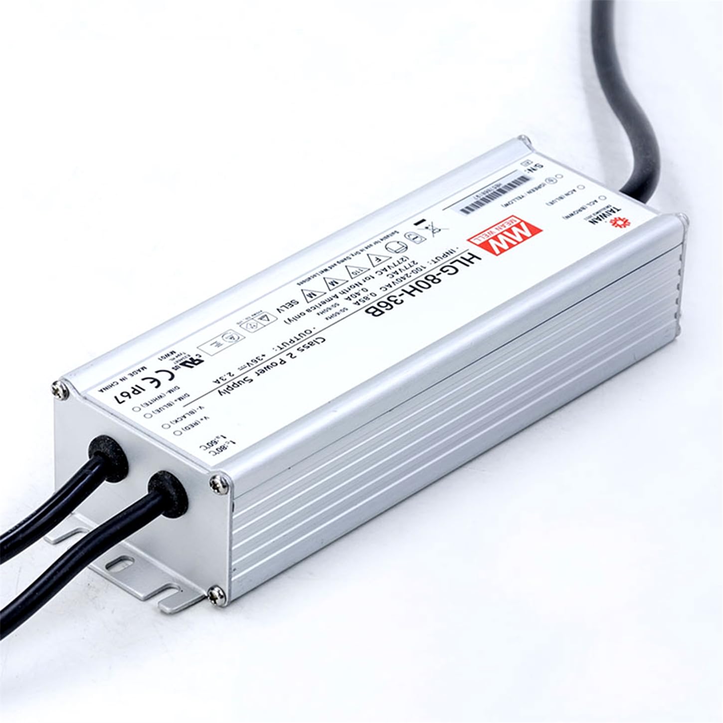 HLG-80H-36B 80W LED Driver Constant Voltage + Constant Current - 36V, 2.2A, IP67 Waterproof, 3 in 1 Dimming - for Horticulture Lighting and LED Grow Lights