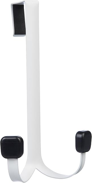 Amazon Basics Over-the-Door Double Hooks, White