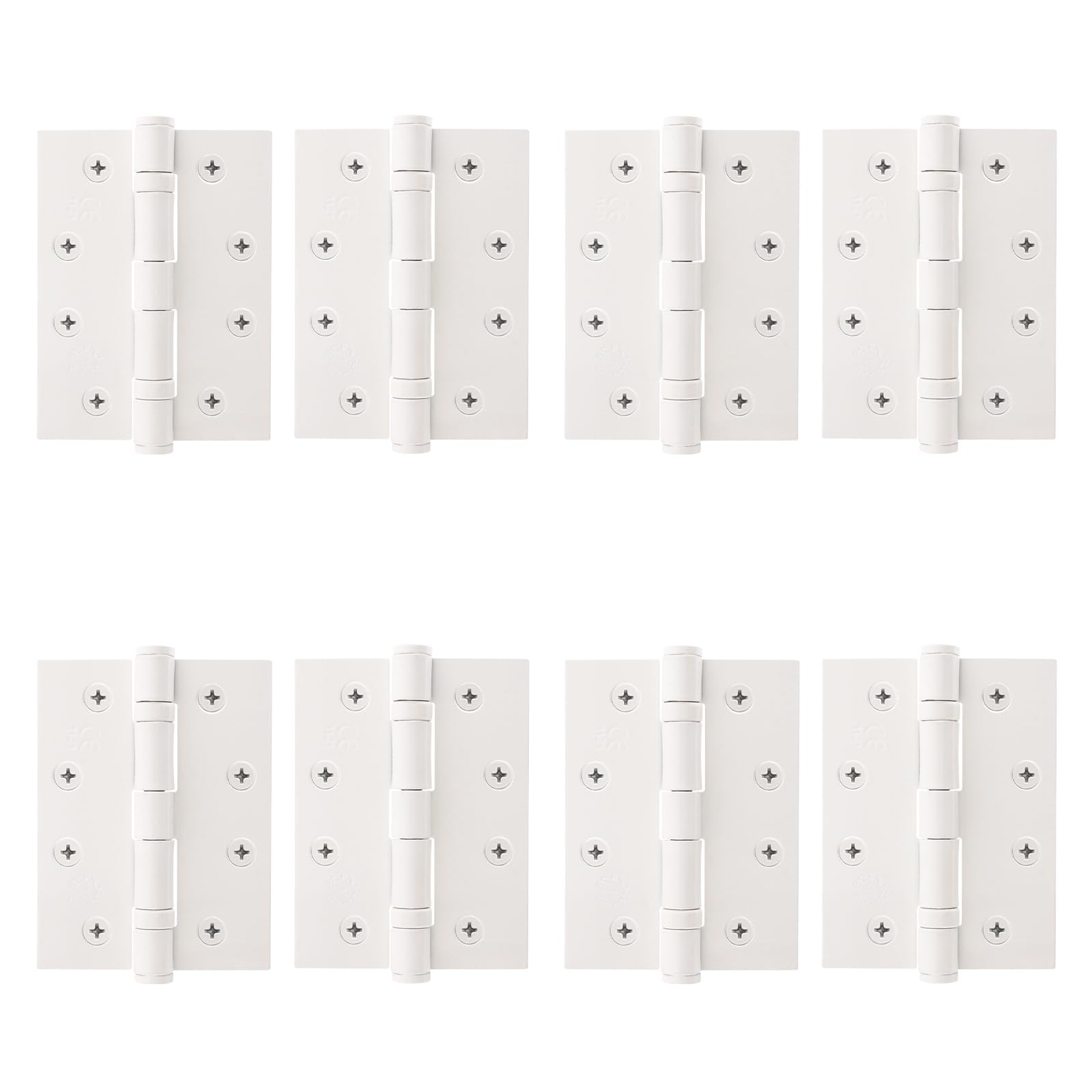 Eai White Door Hinges | 4 Inch / 102Mm Internal Fire Door Hinges | 4 Pairs