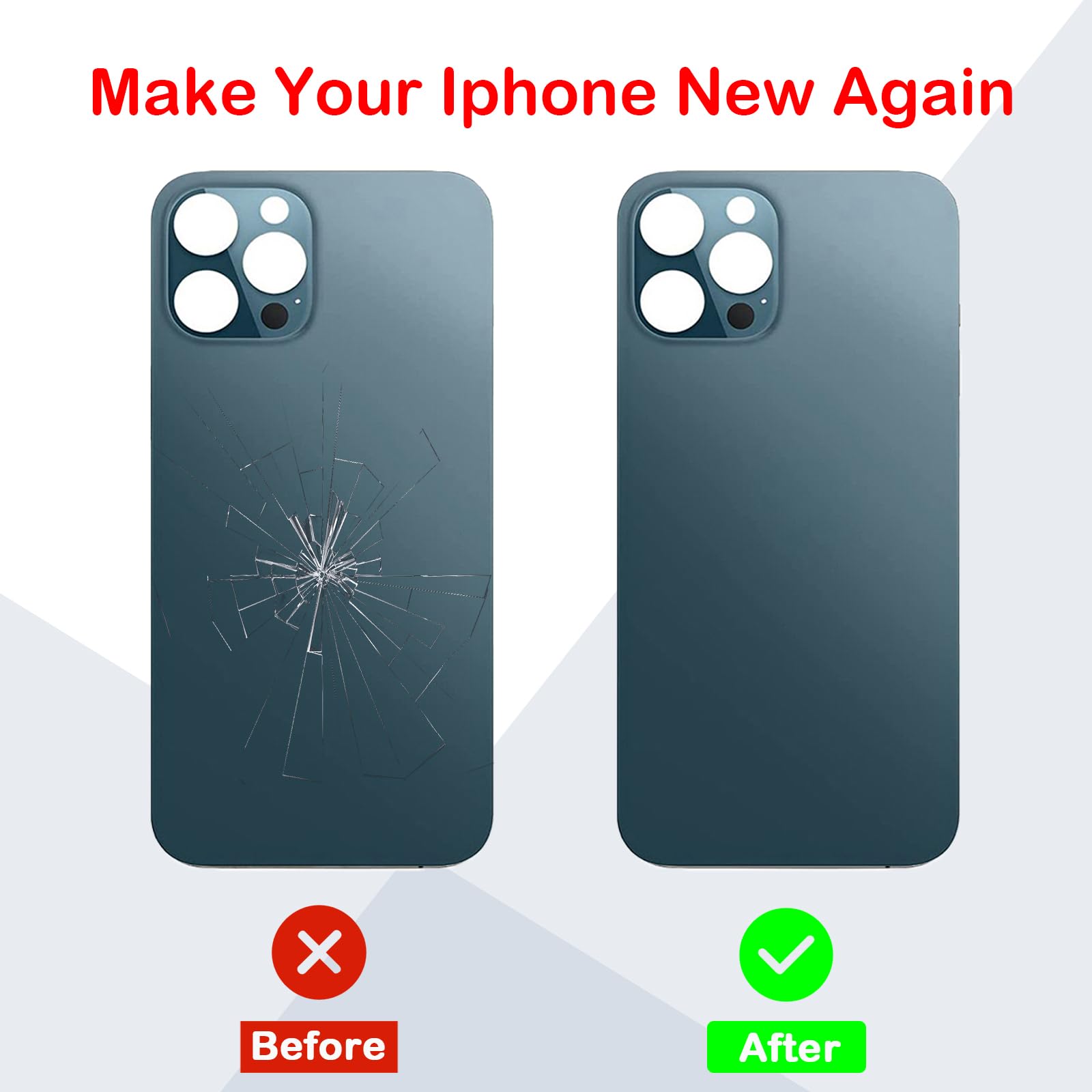 Amazon.com: Phoupair Rear Back Glass Replacement for iPhone 12 Pro