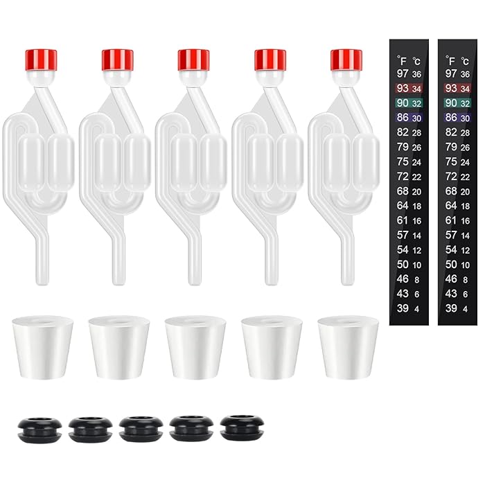 Buy Dbgogo SType Brewing Airlock, 5 Pack Homebrew Twin Bubble