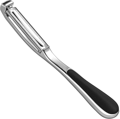 COANJIUO - Pelador de patatas de alta calidad pelador de verduras de agarre ergonómico fácil de pelar negro