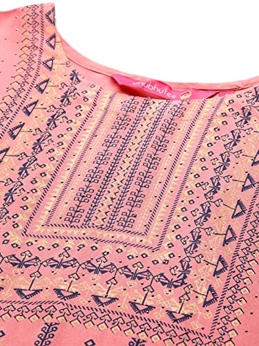 Kurta droit peach fluide pour masquer les formes avec élégance - 3
