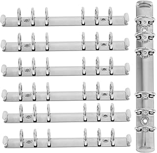 Parliky 7 Peças Fichário Fichário Pasta Espinhas Pentes Mecanismo De Caderno Espiral Fichário Fichário Acessórios De Escritório Mecanismo Fichário 6 Anel Fichário Fichário Periódicos B5