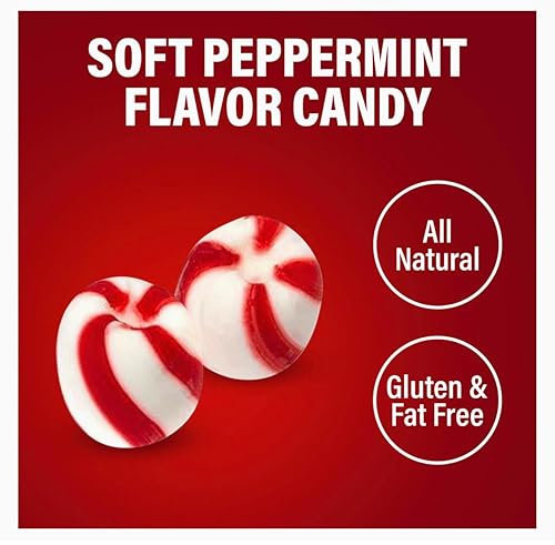 Miniatura 3 de Puff suaves de menta (18 onzas)  Red Bird Soft Peppermint Candy Puffs, cubo de mentas envuelto individualmente, verificado sin OMG, Kosher y