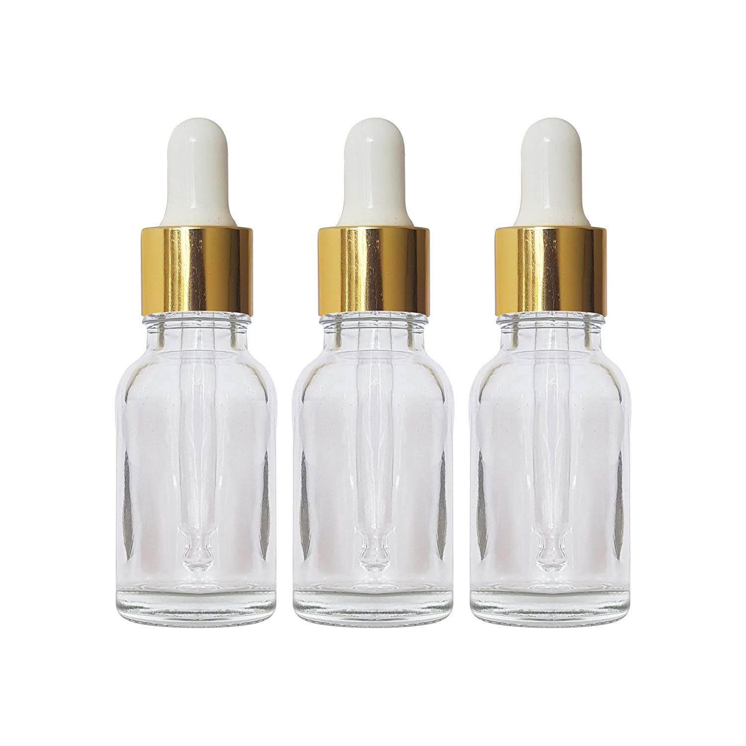 Hunky Dory 10ml Clear Transparent Glass Dropper Bottle with Cap for Essential Oils, Fragrances, Perfumes,Serum Bottles,Essential Oil Bottles DIY Skin Care. (Pack of 3, Transparent)-image-30