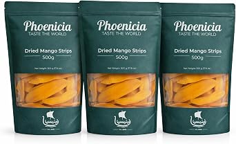 Phoenicia Dried Mango Strips 500g | Naturally Sweet Tropical Fruit Snack | No Added Sugar | Vegan & Gluten Free | Chewy Mango Slices for Snacking, Baking & Desserts
