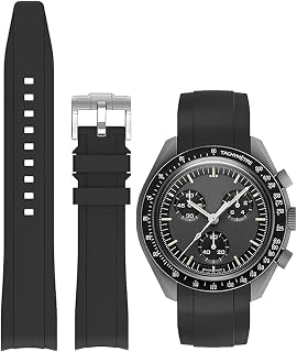 Niziruoup Bands for MoonSwatch Watch,Curved end No Gap,Premium Silicone Rubber Watch Strap for Omega X Swatch Moonswatch S... Price In India