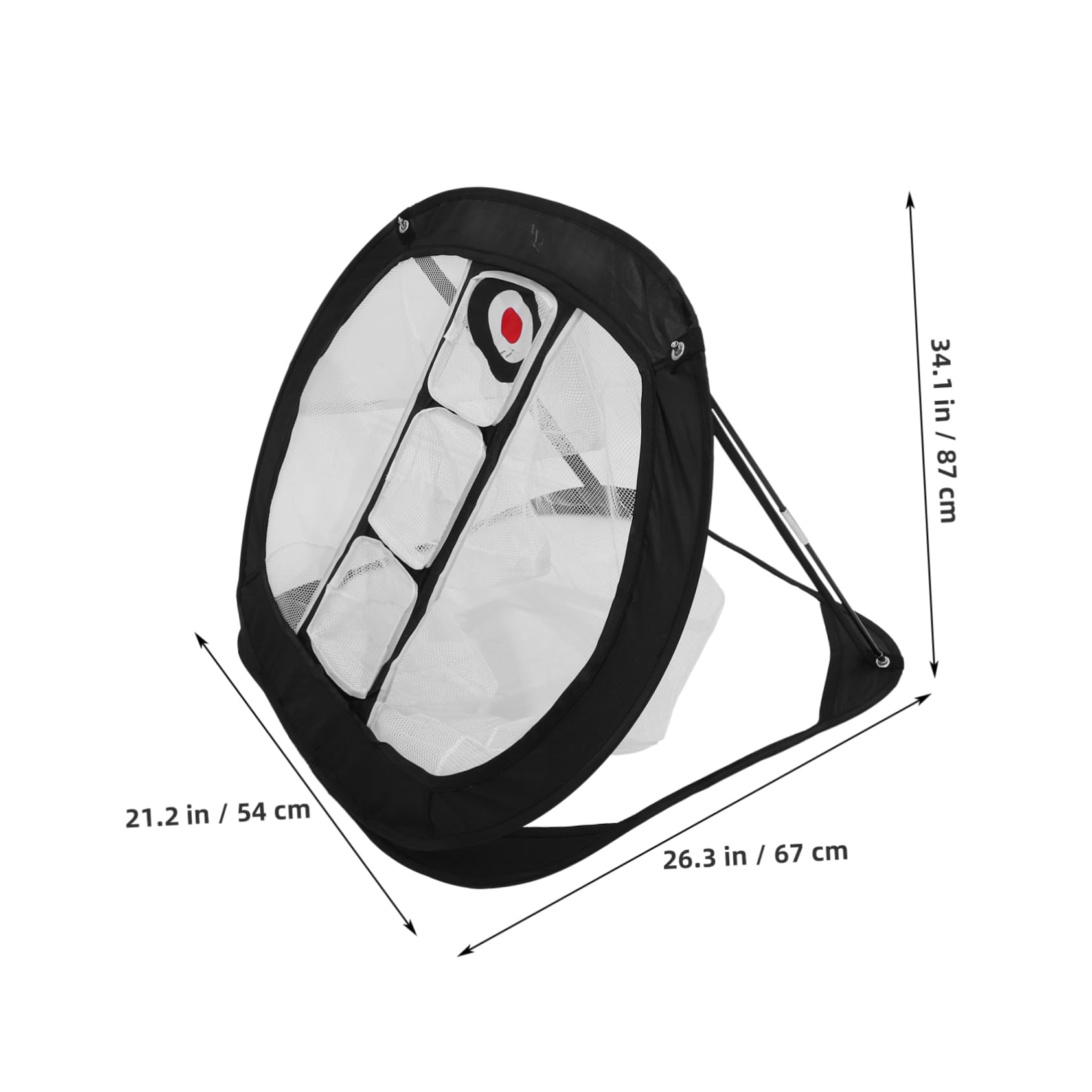 Golf Chipping Netz für Indoor Training, Schwarz, Tragbar