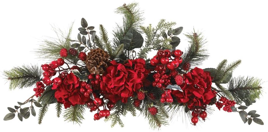 Nearly Natural 30in. Holiday Hydrangea Swag