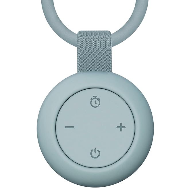 Portable Sound Machine [White Noise for Travel][Sleep Soother][Timer Function][12 Soothing Sounds] 15 Hours Battery Life, Registry Gift,Shower,Clips on Baby Stroller.Slate