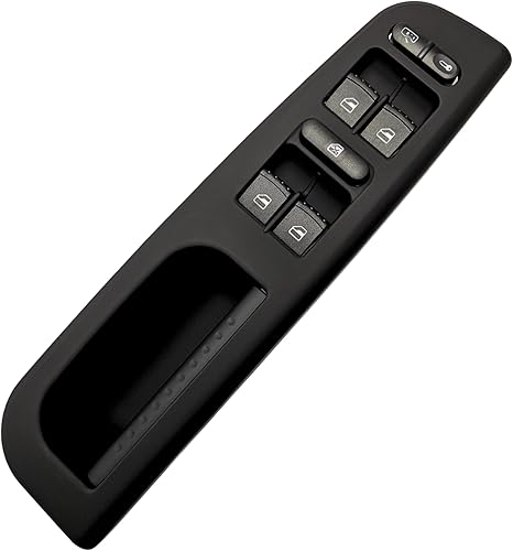 SWITCHDOCTOR Interruptor maestro de ventana completamente ensamblado y juego de bisel para Volkswagen Jetta 1999-2005 (Negro) (1J4-959-857-D