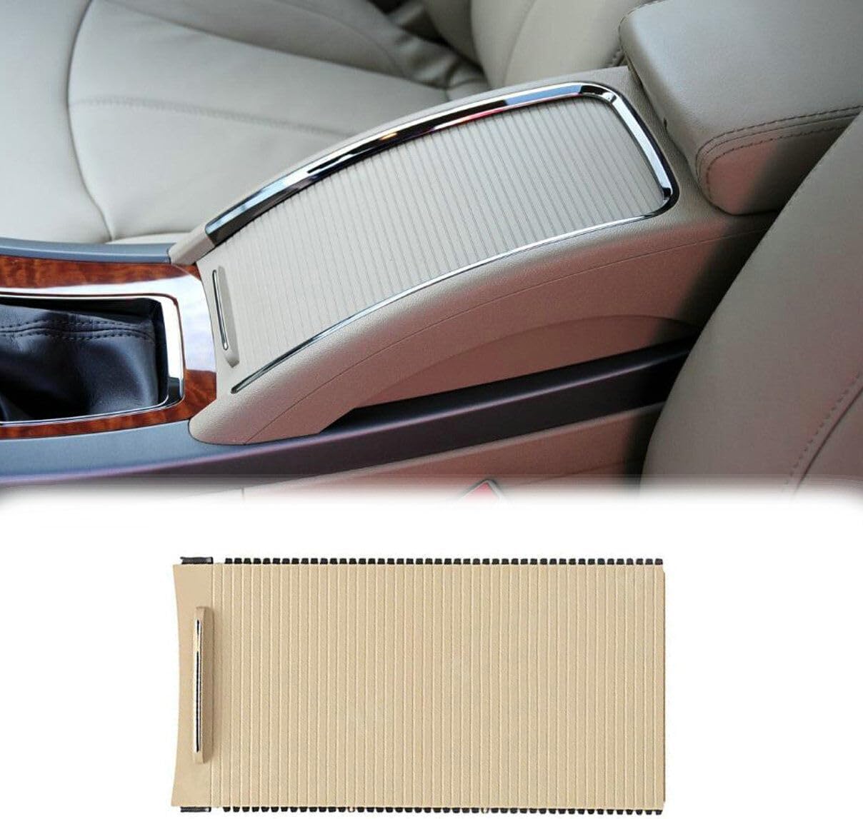 fitfoyo Center Console Roller Blind Cup Holder Cover for Buick LaCrosse
