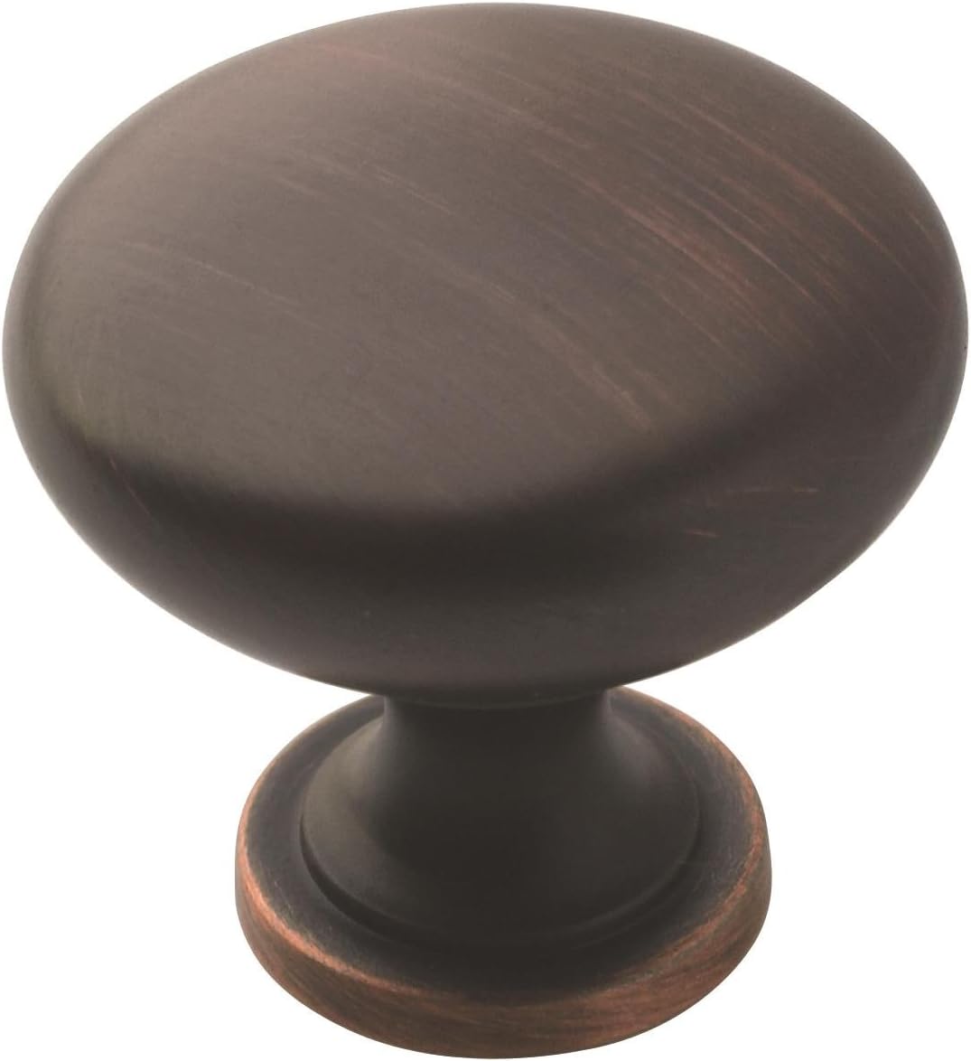 Amerock | Cabinet Knob | Oil Rubbed Bronze | 1-1/4 inch (32 mm) Diameter | Edona | Drawer Knob | Cabinet Hardware (Pack of 10)