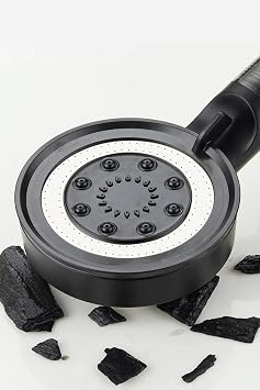 Mayaglory Turbo Filter Shower Head, High Pressure Filter Hand Shower, 5 Function Filter Shower Head, Filter Hand Shower (Black)