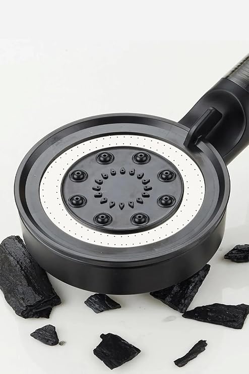 Mayaglory Turbo Filter Shower Head, High Pressure Filter Hand Shower, 5 Function Filter Shower Head, Filter Hand Shower (Black)