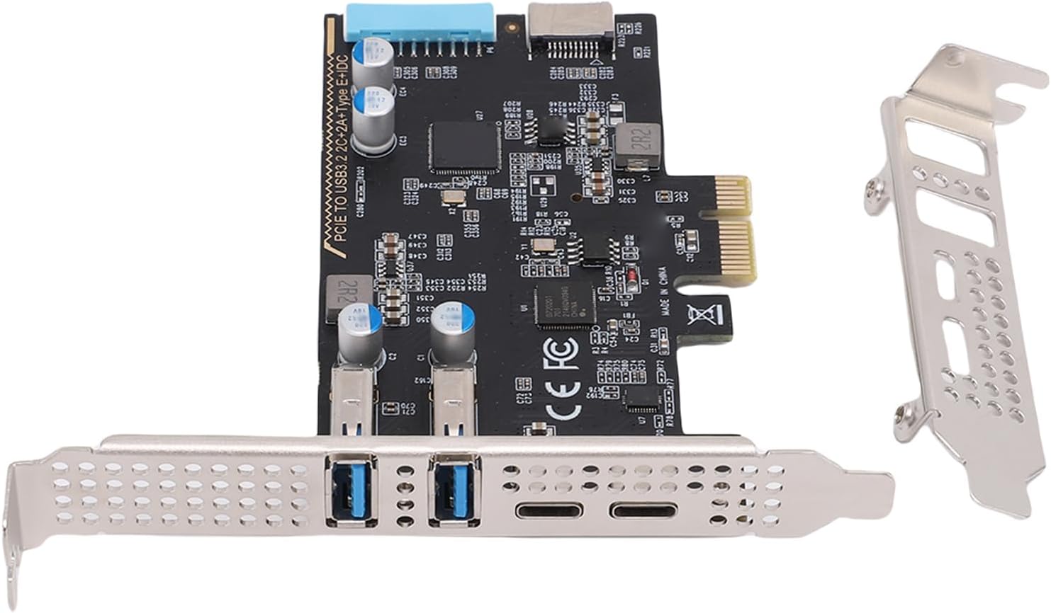 Bewinner PCIe Expansion Card, PCIE to USB 3.2 Gen 1 Card 10Gbps 2X USBC 2X USBA Ports for Desktop PC OS X, with USB Type E 19pin Interfaces
