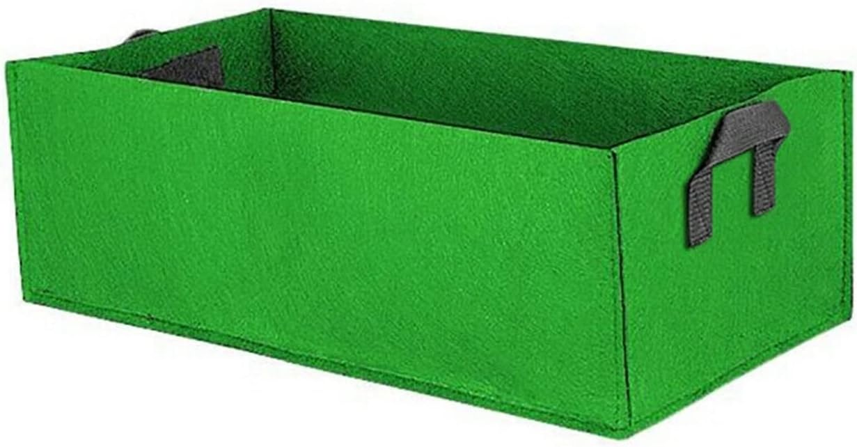 INLIMA Plant Pot Square Planting Bag Thickened Non-Woven Fabric Beauty Planting Bag Seedling Flowerpot (Color : Green)