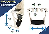 Vista 5 de Grassracks Estante vertical independiente de madera de abedul 4 tablas de surf, tablas de wakeboards 4 soportes de guitarra