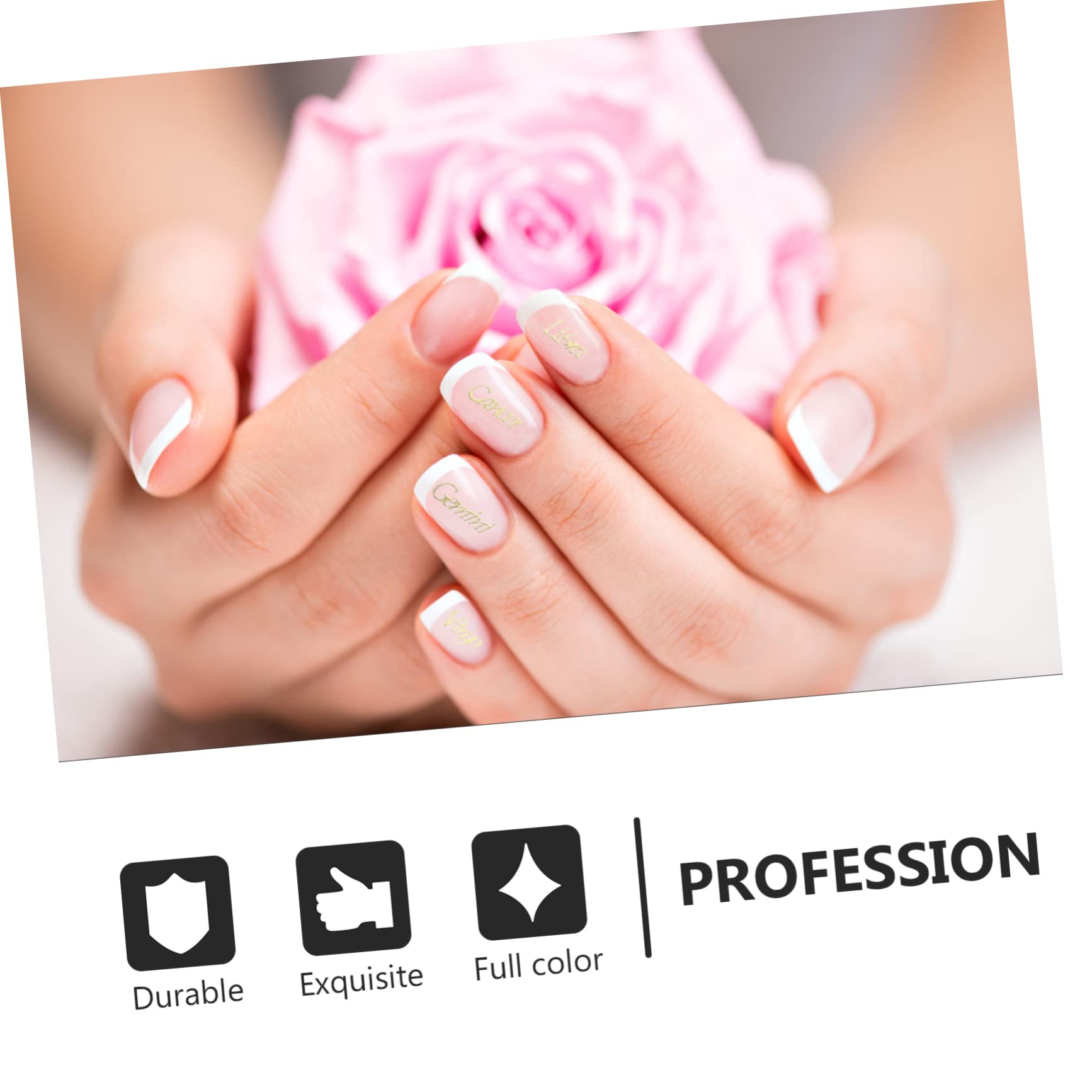 Healeved 4 Cajas Adornos Del Alfabeto Del Zodiaco Pegatinas De Letras Clavos De Clavos Gemas Manicura Joyas De Niña Uñas Gemas 3d Pegatinas Encanto Decoraciones Lámina De Cobre