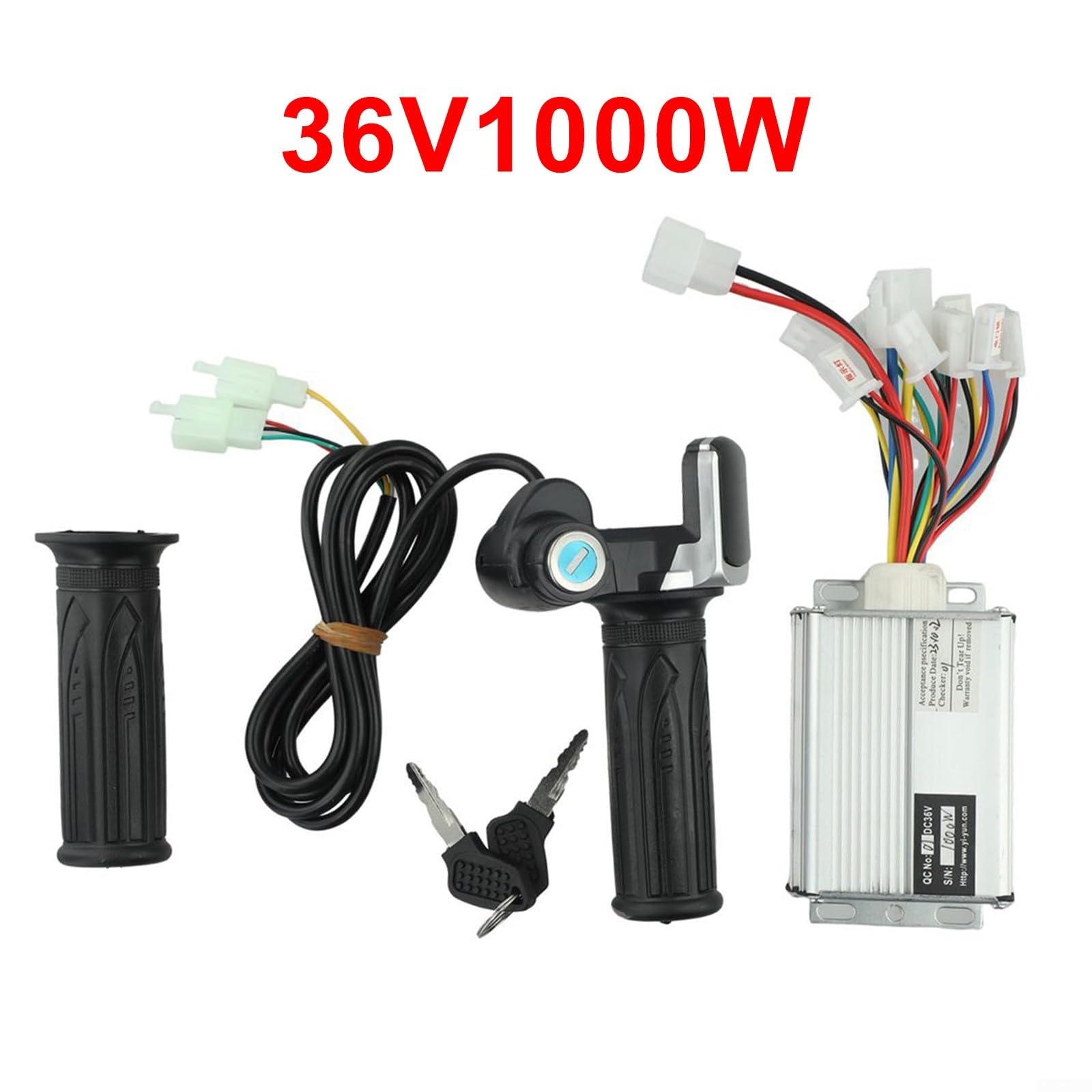 Manopola acceleratore in acciaio e controller spazzolato, perfetta per scooter elettrico EBike, 24 V, 36 V, 48 V, 250 W, 350 W, 500 W, 1000 W (36 V 1000 W)