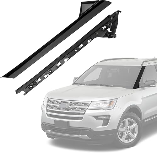 Moldura de panel de pilar A para parabrisas  Endxedo para parabrisas lateral compatible con Ford Explorer 2011-2019 reemplaza 926-450