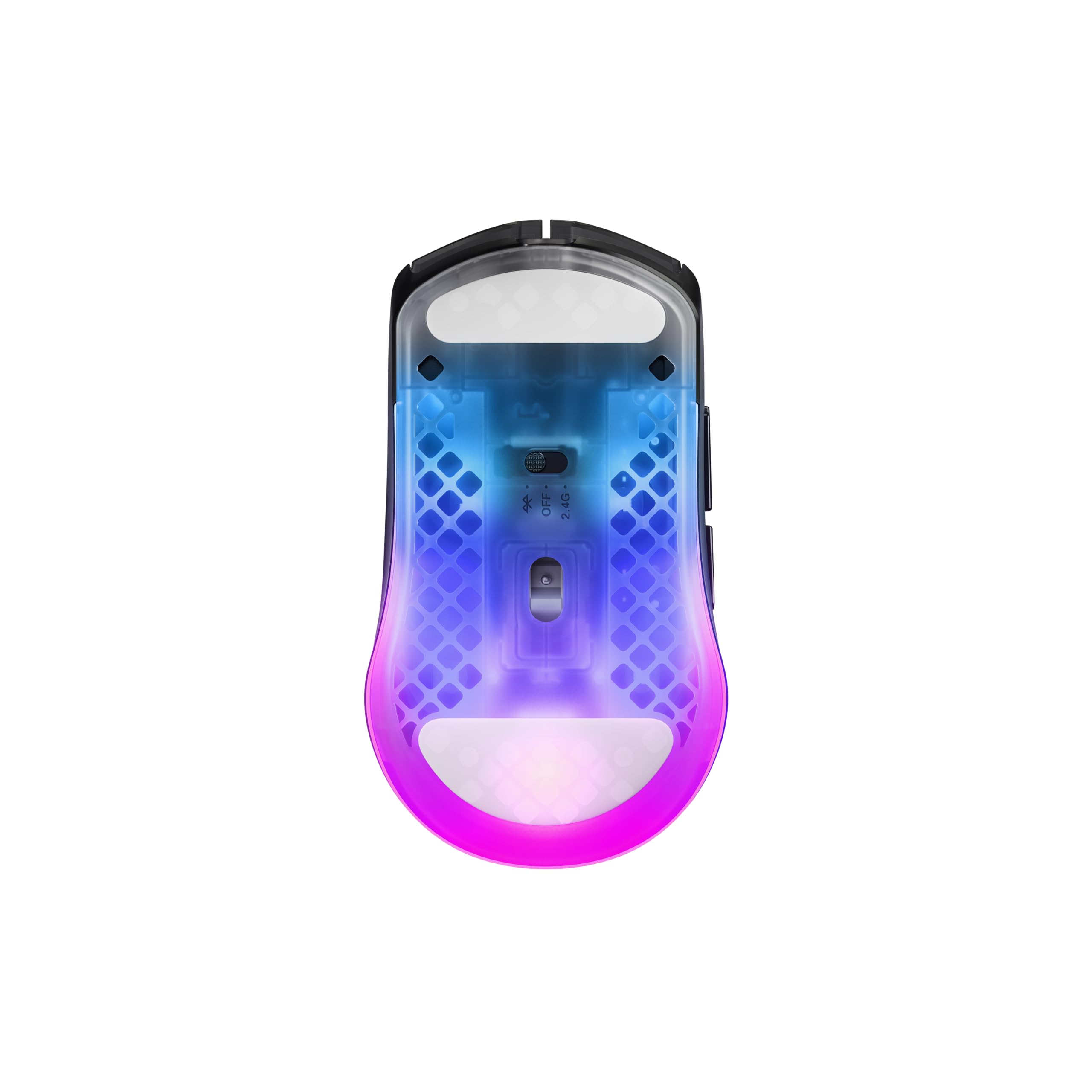 SteelSeries Aerox 3 Wireless Gen 2 – superlekka mysz dla graczy, polling 4K, sensor optyczny 26K DPI, 200 godzin pracy, wodoodporność IP54, 80 mln kliknięć, RGB, ślizgacze 100% PTFE, Shadow