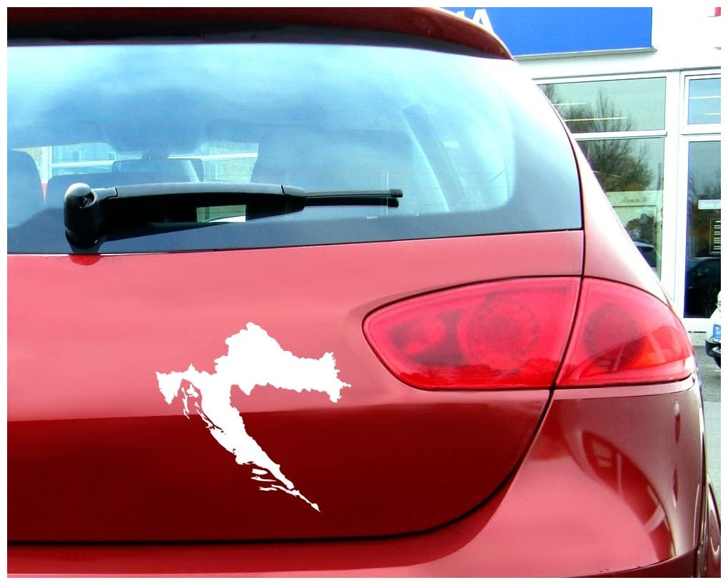Adesivo Croazia Per Auto – Samunshi® 10x9,8 Cm – Bandiera Croata Resistente Per Autolavaggio