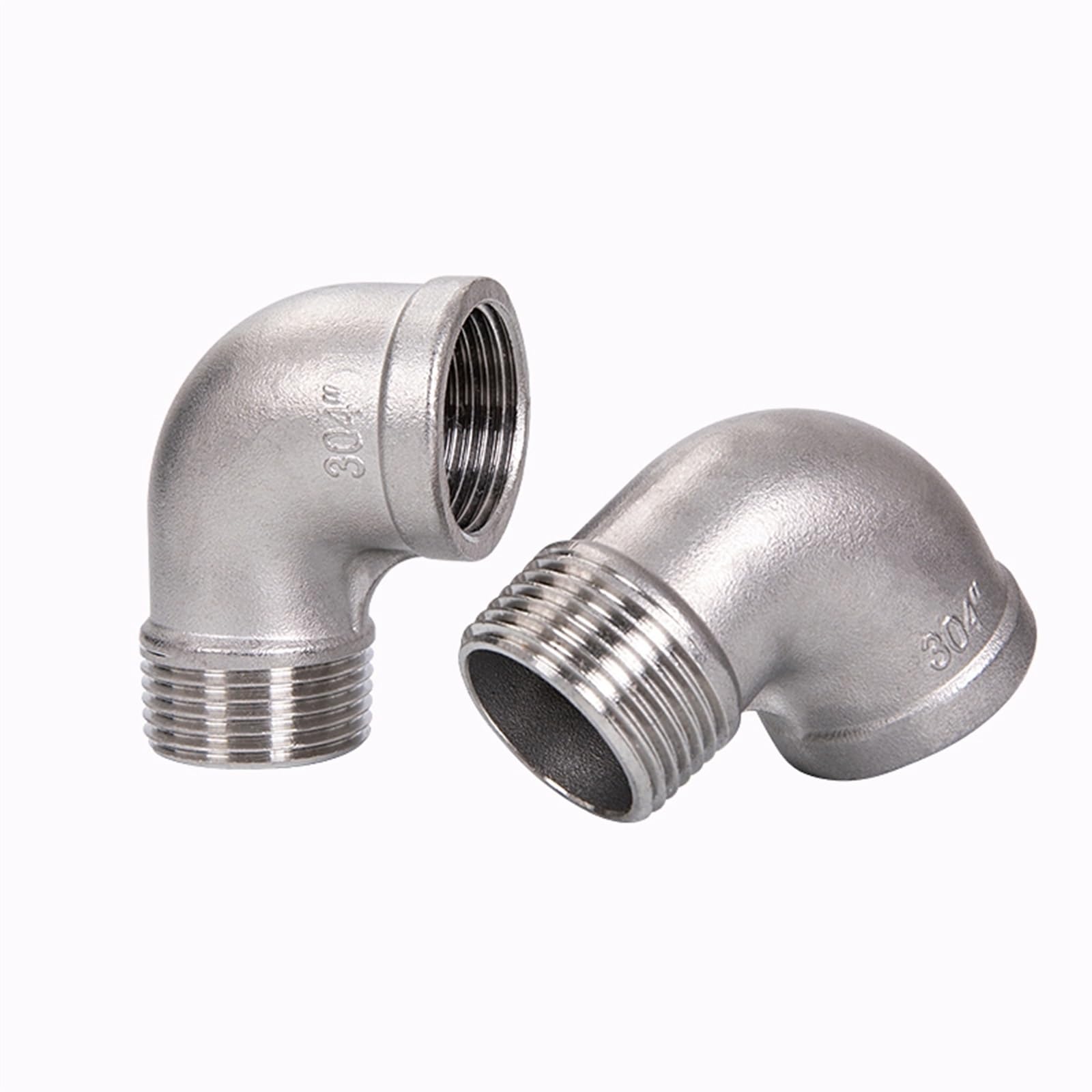 accesorios de conexión de tubería, Adaptador de conector hembra a macho NPT, codo de Metal, acero inoxidable 304, 1/8 ", 1/4", 3/8 ", 1/2", 3/4 ", 1", 1-1/4 ", 1-1/2"(3/8")