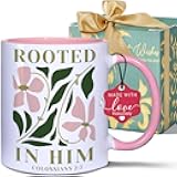Koouyiedy Christian Birthday Mug Gifts for Women, Religious Spiritual Gifts for Women, Catholic Inspirational Baptism Encouraging Thank You Gift for Sisters in Christ Mom Ladies Friends Sister