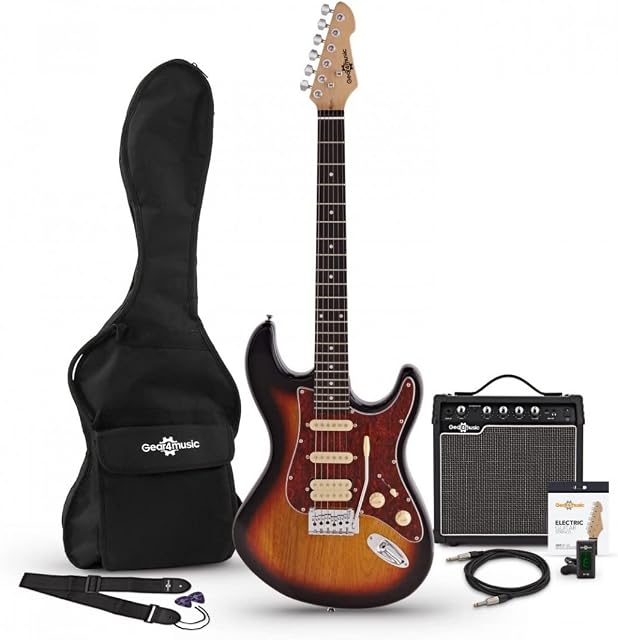 Electric Guitar and Amp Package 4/4 for Adult Beginners Sunburst
