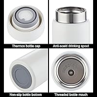 Vista 3 de Mini Thermos Cute Water Bottle - 7 oz Tiny Insulated Vacuum 18/10 Stainless Steel Small Flask - Leak Proof & Spill Proof & Keeps Cold and Hot for
