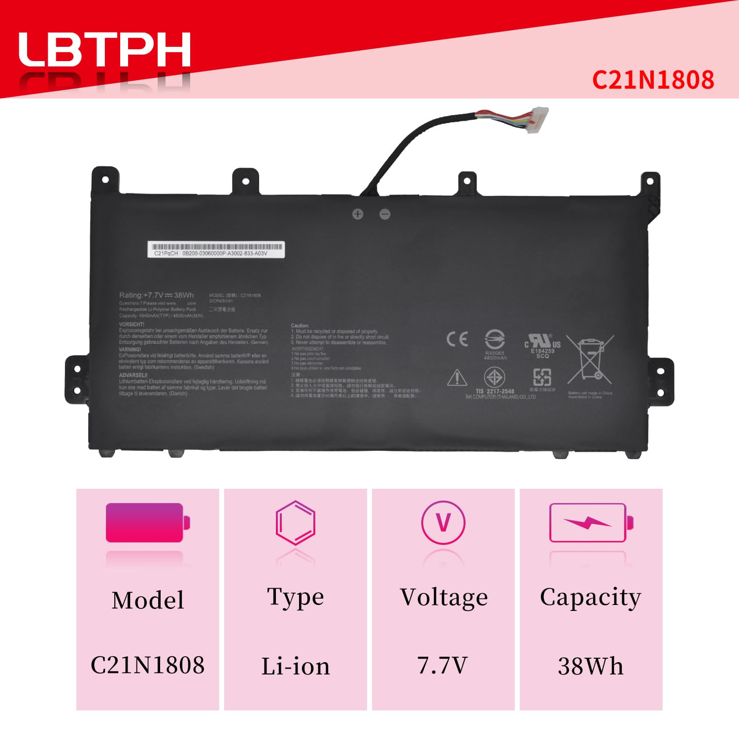 Amazon.com: LBTECH C21N1808 Battery for Asus Chromebook C423