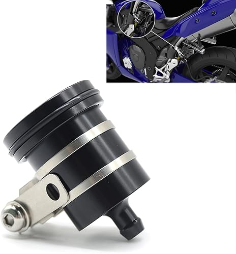 Universal motocicleta aceite taza depósito líquido freno trasero para Z400 Z650 Z900 Z900RS Ninja 400 Ninja 650 negro
